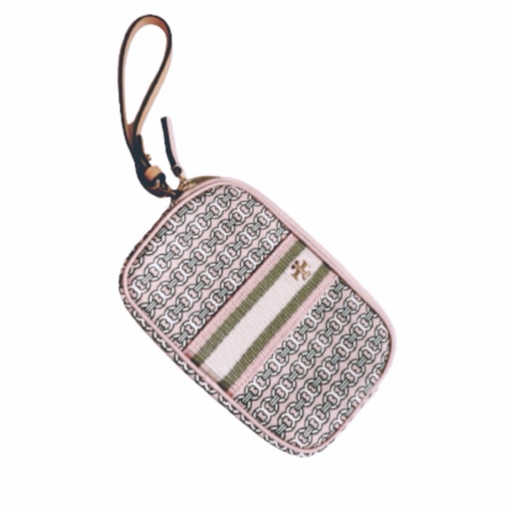 Tory Burch Gemini Link Canvas Wristlet Tory Burch Wristlet Tory Burch Wa…